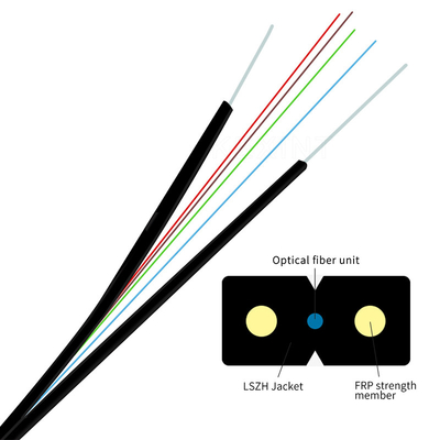 สายเคเบิลไฟเบอร์ออปติกเส้นผ่านศูนย์กลาง 2.0 มม. 3.0 มม. PVC LSZH เปลือกนอกสีดำ