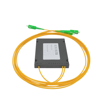 SC APC 3.0 MM 1x2 Fiber Optic PLC Splitter ชนิด ABS ใช้สำหรับกล่องกระจาย 2 คอร์