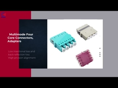 อะแดปเตอร์ไฟเบอร์ออปติกประสิทธิภาพสูง 4 Core LC Communication FTTH System Blue