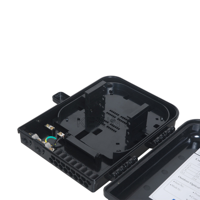 KEXINT FTTH กล่องกระจายไฟเบอร์ออปติกกลางแจ้ง 16 แกน PC ABS สีดำ