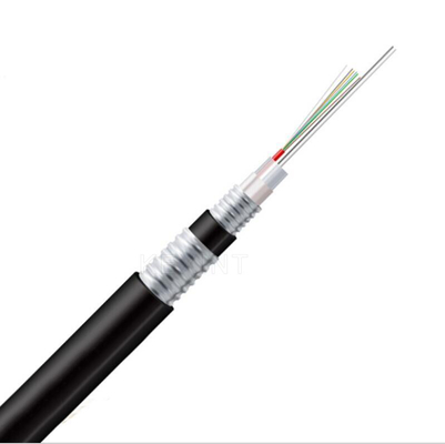 สายเคเบิลไฟเบอร์ออปติก 4-96 คอร์ KEXINT GYTA ท่อหลวมหุ้มเกราะสีดำกลางแจ้ง