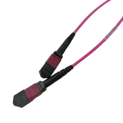G657A1 สายแพทช์ไฟเบอร์ออปติก 24 แกนสีแดง การสูญเสียการแทรกต่ำ