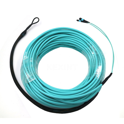 สายเคเบิลไฟเบอร์ OM3 สีน้ำเงิน 12 คอร์ 24 คอร์พร้อมเปลือกนอก PVC LSZH