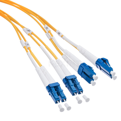 สายแพทช์ไฟเบอร์ออปติก 8 แกน MPO MTP ถึง LC Duplex Breakout Cable