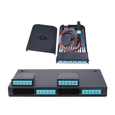 12/24 Fiber 8 Port Rack แผงแพทช์ไฟเบอร์ 24 Core MTP MPO Cassette