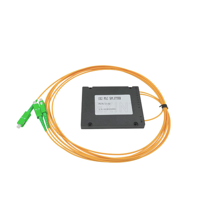 SC APC 3.0 MM 1x2 Fiber Optic PLC Splitter ชนิด ABS ใช้สำหรับกล่องกระจาย 2 คอร์