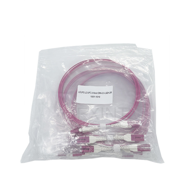 KEXINT สายแพทช์ไฟเบอร์ออปติกมัลติโหมด OM4 LC-LC Duplex Uniboot LSZH 2.0 มม. 2 เมตร
