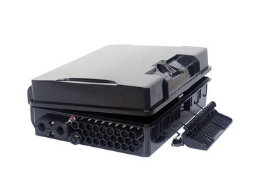 กล่องกระจายไฟเบอร์ออปติก 24 แกนสีดำติดตั้งเสา PC ABS SMC