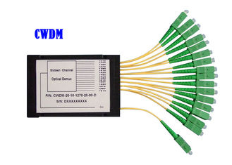 8CH 16CH 32CH CWDM DWDM ไฟเบอร์ Muux Demux โมดูลออปติก ABS 1260 ~ 1620 dB