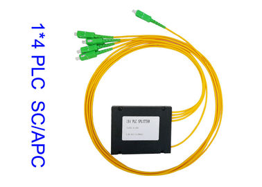 1x4 ไฟเบอร์ออปติก PLC Splitter, FTTH ABS PLC Splitter 3.0 1260nm ถึง 1650nm Wavelength