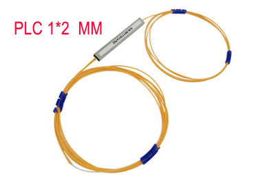 มัลติโหมด 1 × 2 ไฟเบอร์ออปติก PLC Splitter 50/125 0.9 Hytrel Orange 850nm