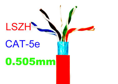 Cat5E FTP Copper Lan Cable คอมพิวเตอร์ทั่วไป 24AWG Indoor LSZH Network Shield