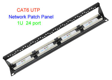 1U 19 นิ้ว UTP Copper Lan Cable 2U CAT5E CAT6 24 48 พอร์ต RJ45 Network Patch Panel