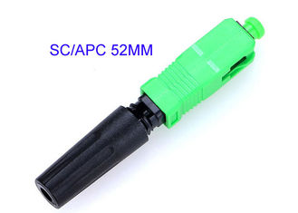 SC-APC Quick Connect ตัวเชื่อมต่อไฟเบอร์ออปติก 0.3dB การสูญเสียการแทรก ติดตั้งได้ง่าย 52MM