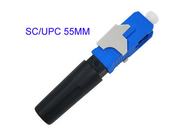 SC / UPC Fast Fiber Optic Quick Connector 0.3dB การสูญเสียการแทรก 50cm Straight Type