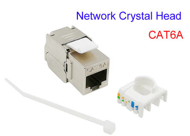 FTP SFTP CAT6A สายไฟฟ้าทองแดงหุ้มฉนวน Glod Plated Cat5e Cat7 RJ45 Network Crystal Head