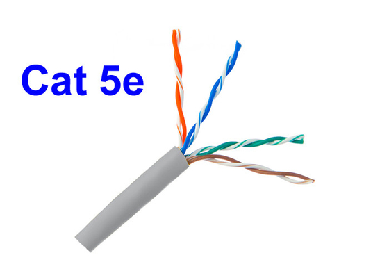 Cat5E UTP Network Copper Lan Cable Conductor 24 AWG 0.505mm การคุ้มครองสิ่งแวดล้อม