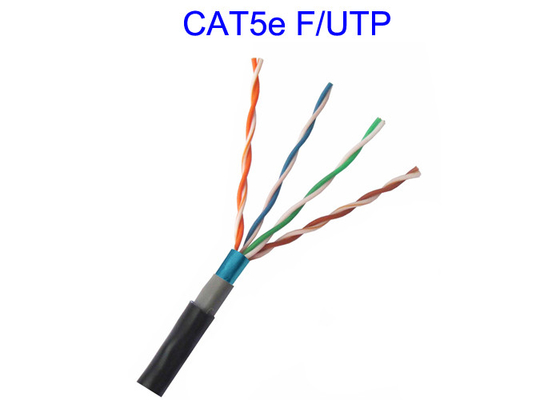 Outdoor ปลอกหุ้มสองชั้น Cat5e F/UTP Copper Lan Cable Conductor 24 AWG Pass Fluke 100m Test Mouse Proof