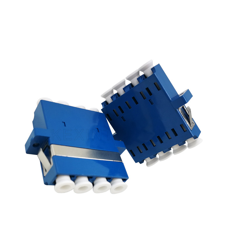 อะแดปเตอร์ไฟเบอร์ออปติกประสิทธิภาพสูง 4 Core LC Communication FTTH System Blue