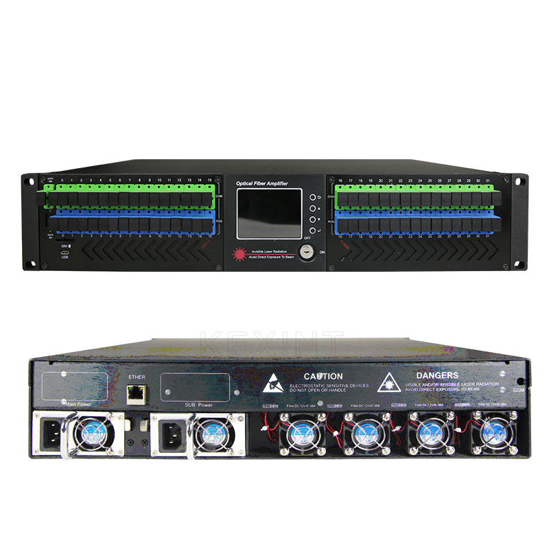 KEXINT พลังงานสูง 1550nm 2U PON WDM GPON โซลูชัน CATV 12 24 36 พอร์ต